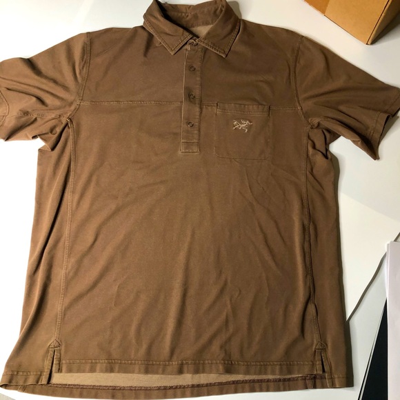 Arc'teryx Other - Arcteryx Brown Mens Large Snap Close Polo Shirt